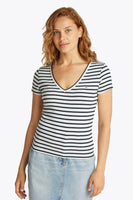 Top uni manches courtes Blanc - Tommy Jeans