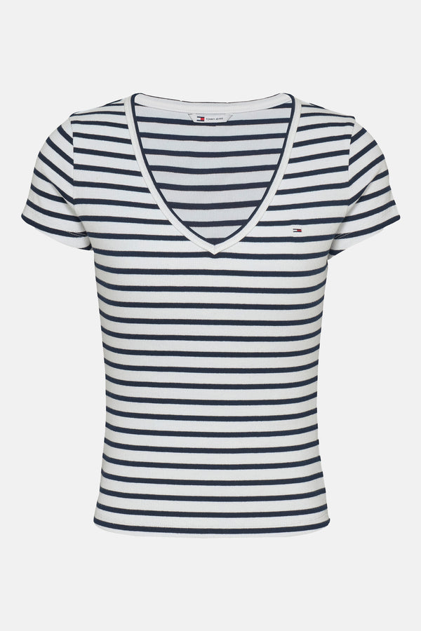 Top uni manches courtes Blanc - Tommy Jeans