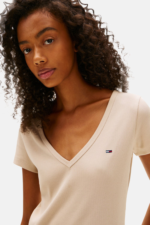 T-shirt met korte mouwen - beige