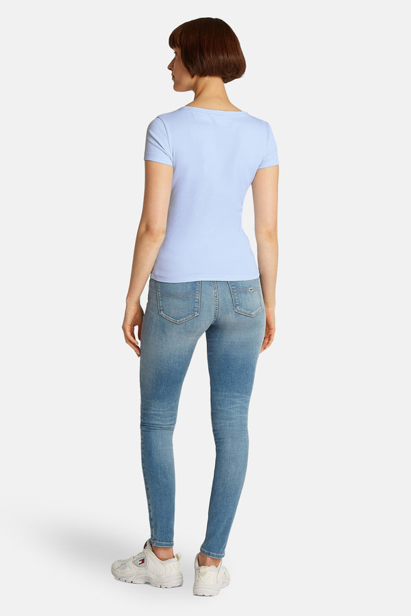 Top uni manches courtes Bleu - Tommy Jeans