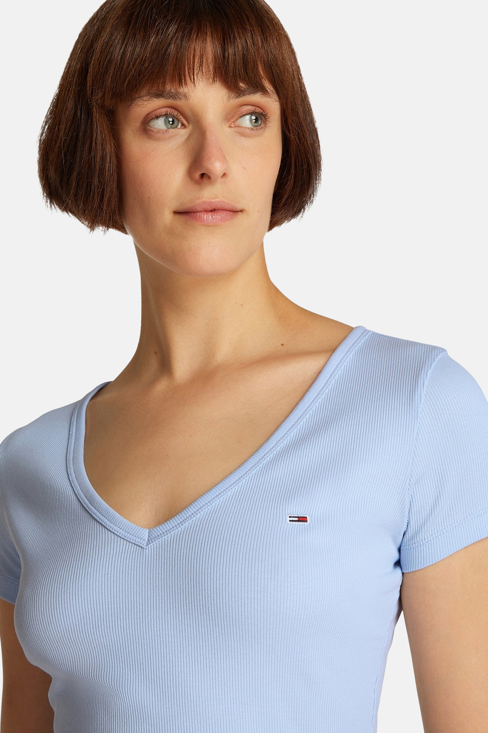 Top uni manches courtes Bleu - Tommy Jeans