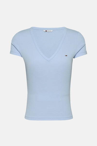 Top uni manches courtes Bleu - Tommy Jeans