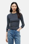 Top uni manches longues bleu - TOMMY JEANS