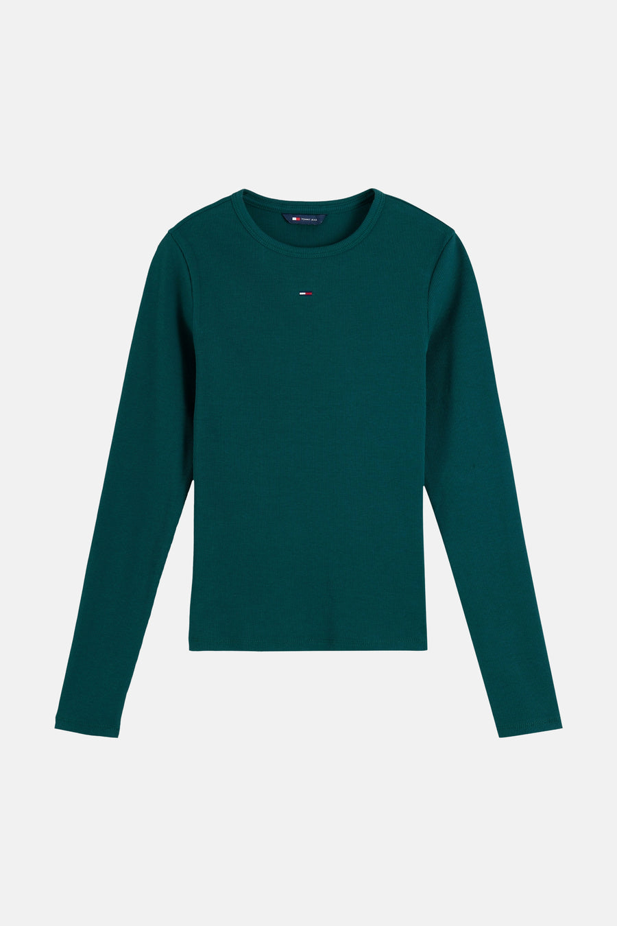 Top uni manches longues vert - TOMMY JEANS
