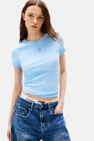 Top uni manches courtes Bleu - TOMMY JEANS