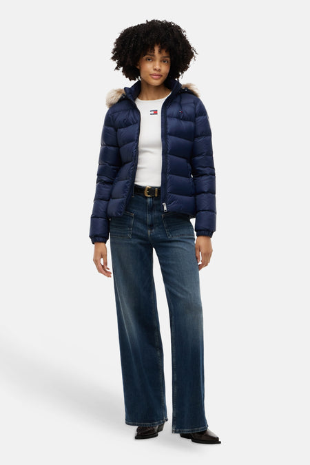 Dames tops jas gewatteerd bleu - TOMMY JEANS