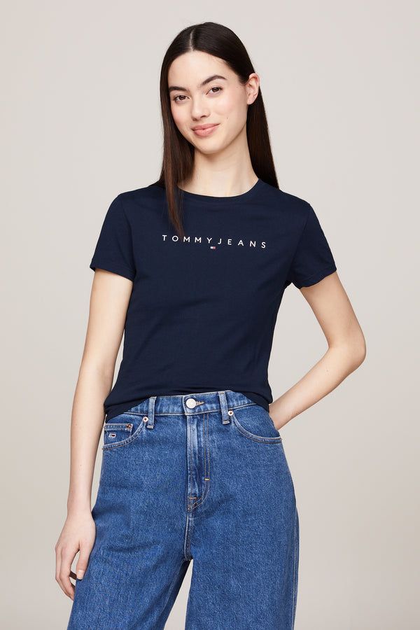 Top uni manches courtes Bleu - Tommy Jeans