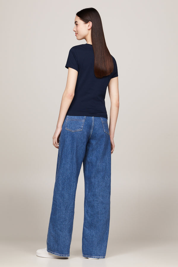 Top uni manches courtes Bleu - Tommy Jeans