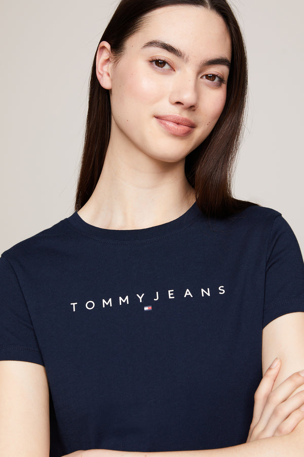 Top uni manches courtes Bleu - Tommy Jeans