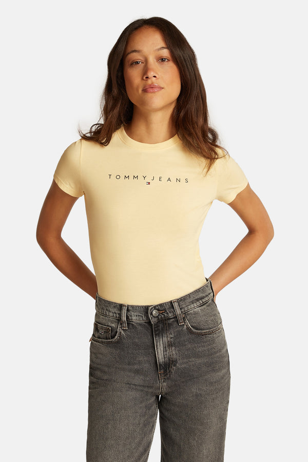 Top uni manches courtes Jaune - Tommy Jeans