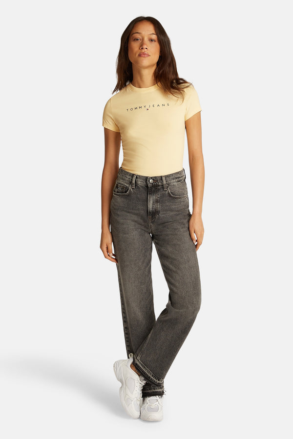 Top uni manches courtes Jaune - Tommy Jeans