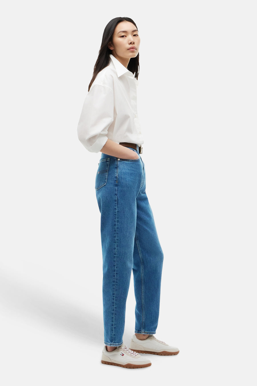 MOM JEAN - mid blue denim