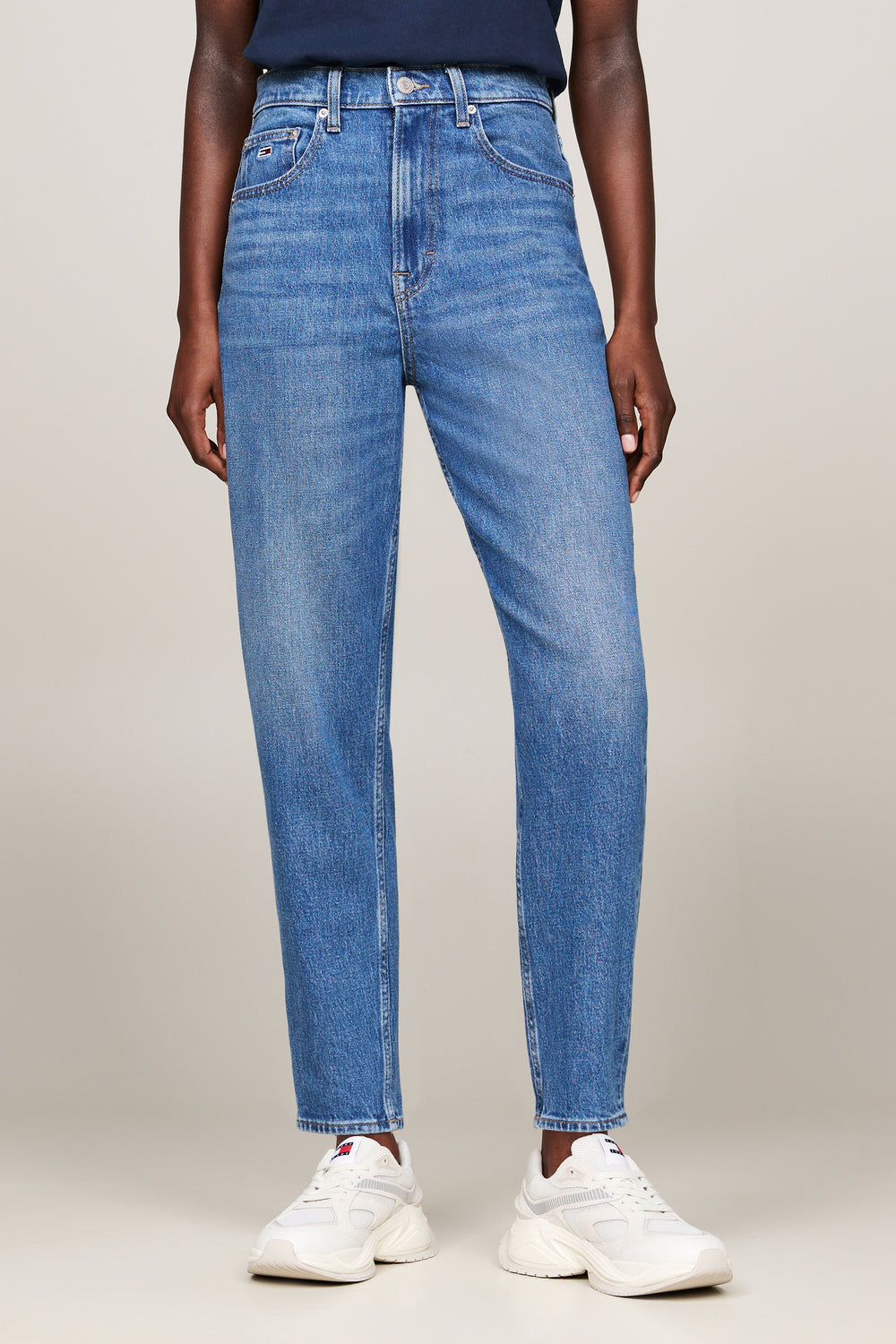 MOM JEAN - mid blue denim - TOMMY JEANS - 1