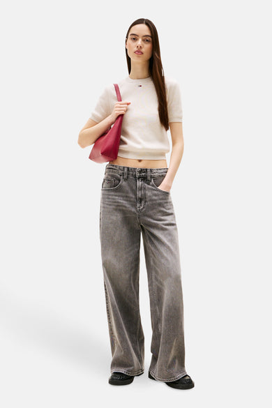 Pull à col rond - beige