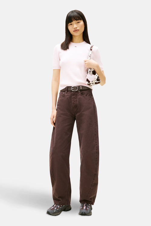 Pull met ronde hals - roze