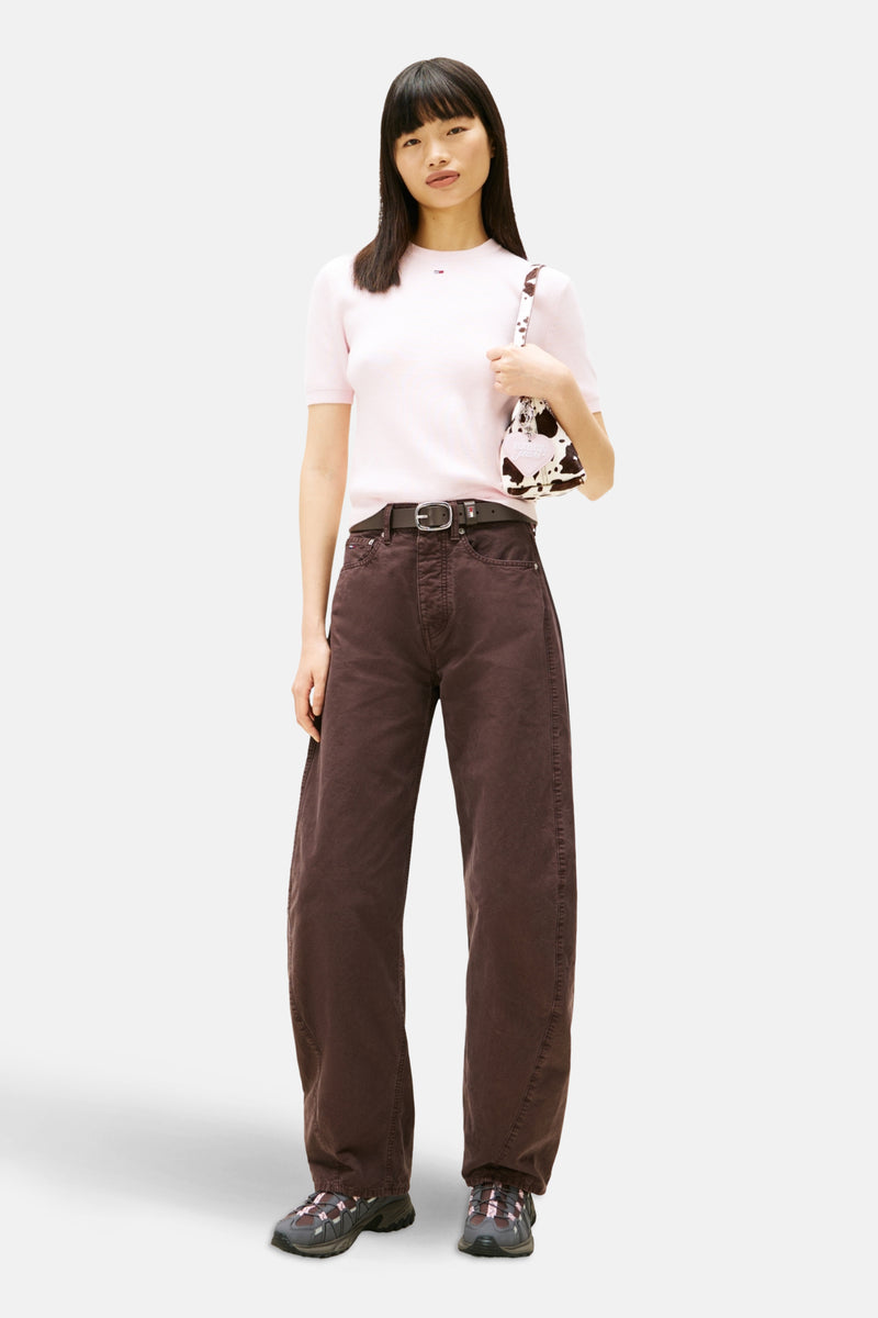 Pull met ronde hals - roze