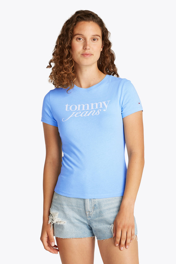 Top uni manches courtes Bleu - Tommy Jeans
