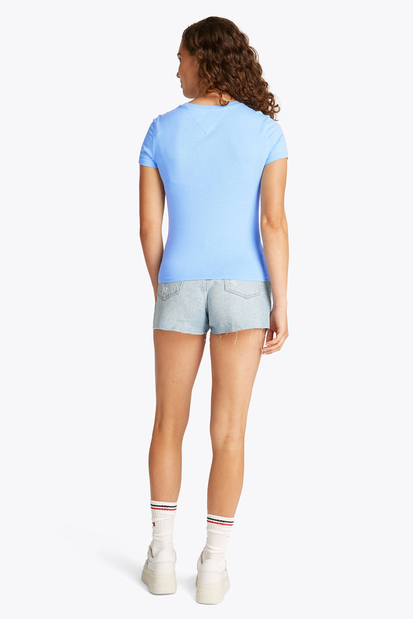Top uni manches courtes Bleu - Tommy Jeans