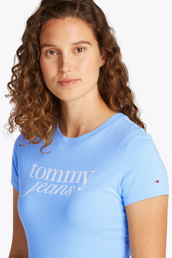 Top uni manches courtes Bleu - Tommy Jeans