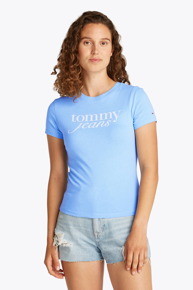 Top uni manches courtes Bleu - Tommy Jeans