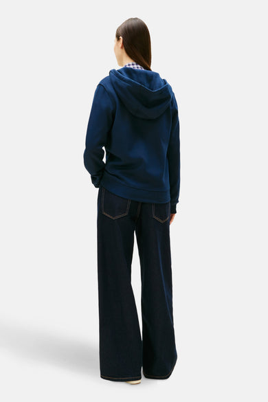 Sweater met kap - blauw