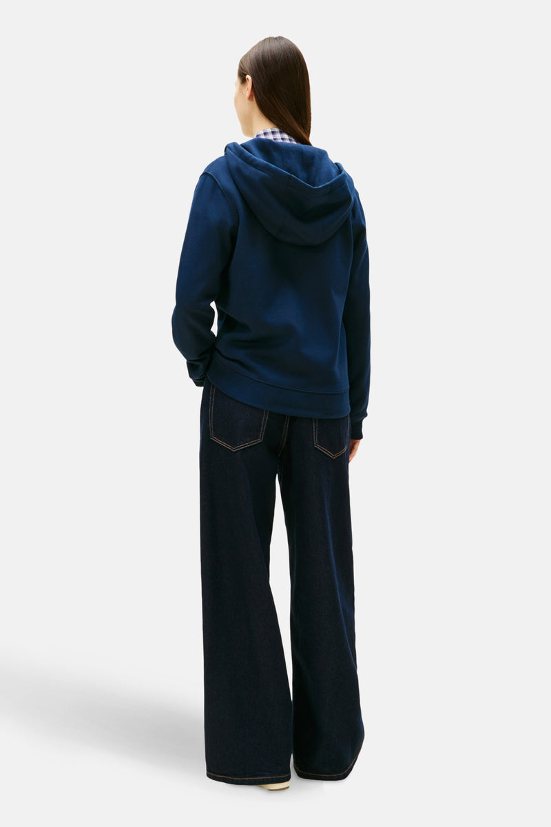 Sweater met kap - blauw