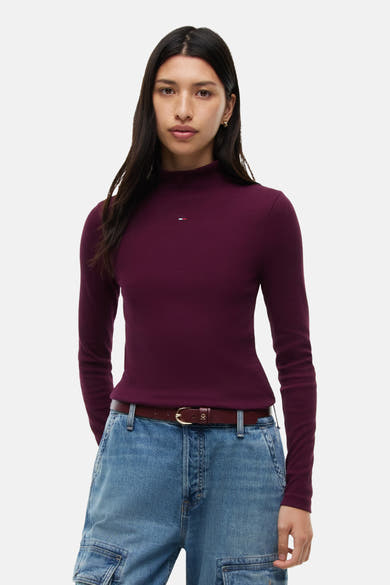 T-shirt à col roulant - Mauve
