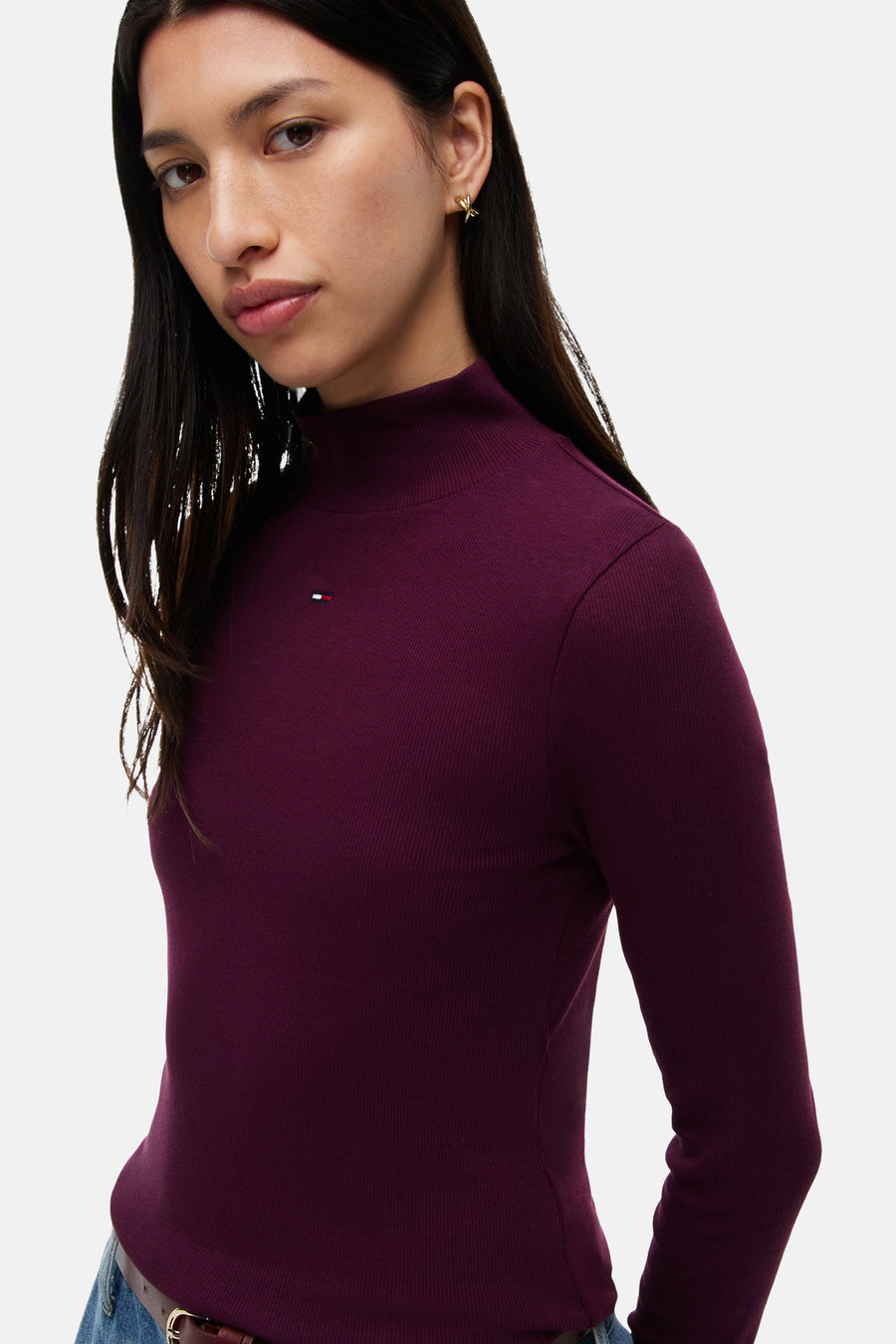 T-shirt à col roulant - Mauve