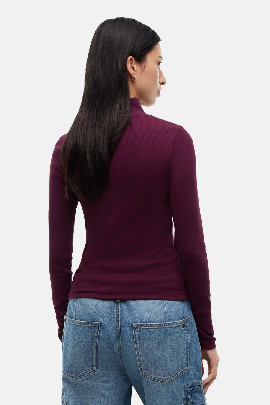 T-shirt à col roulant - Mauve