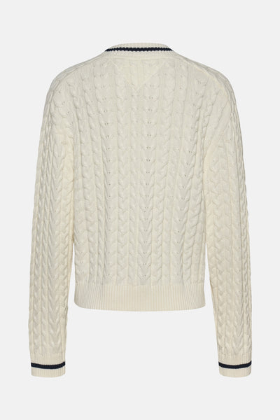 Trui met V-hals Wit - Tommy Jeans