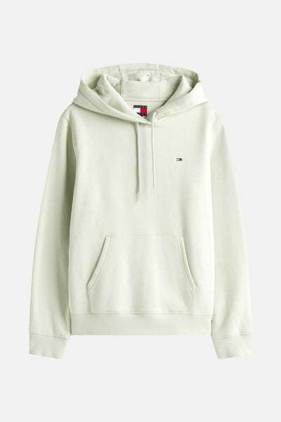 Lichtgroen sweatshirt van Tommy Jeans, met capuchon en subtiel logo op de borst.