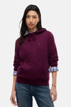 Sweater met kap - paars