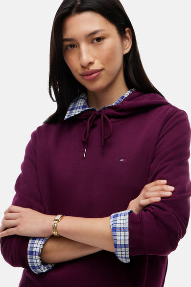 Sweater met kap - paars