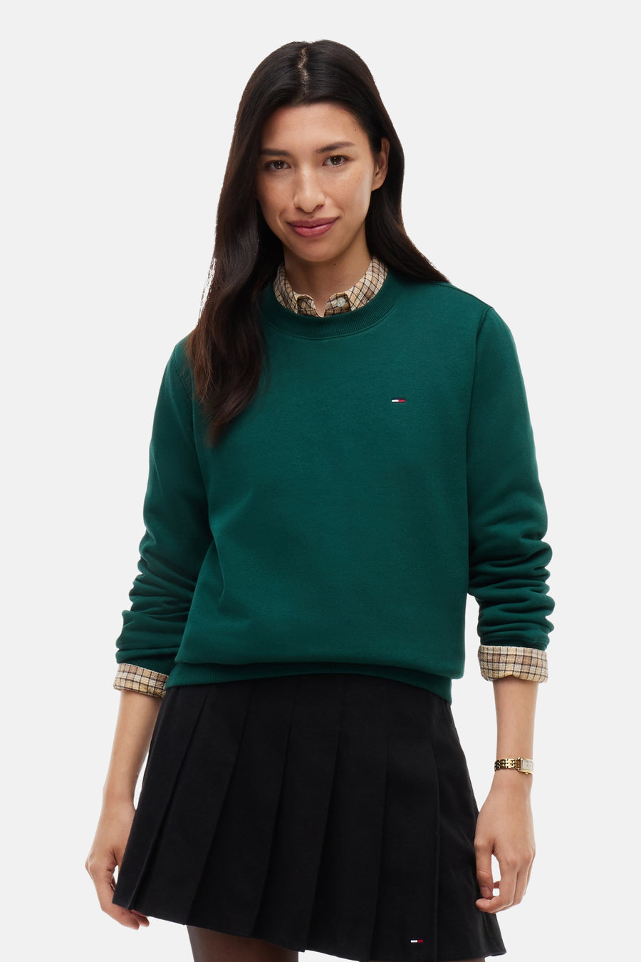 Sweater met ronde hals groen - TOMMY JEANS