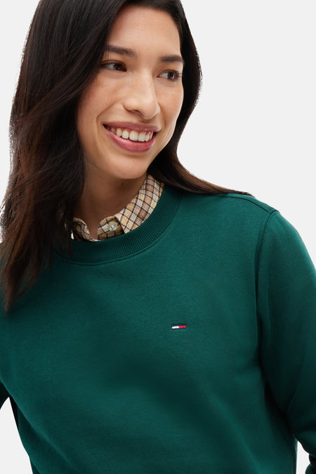 Sweat col O - vert