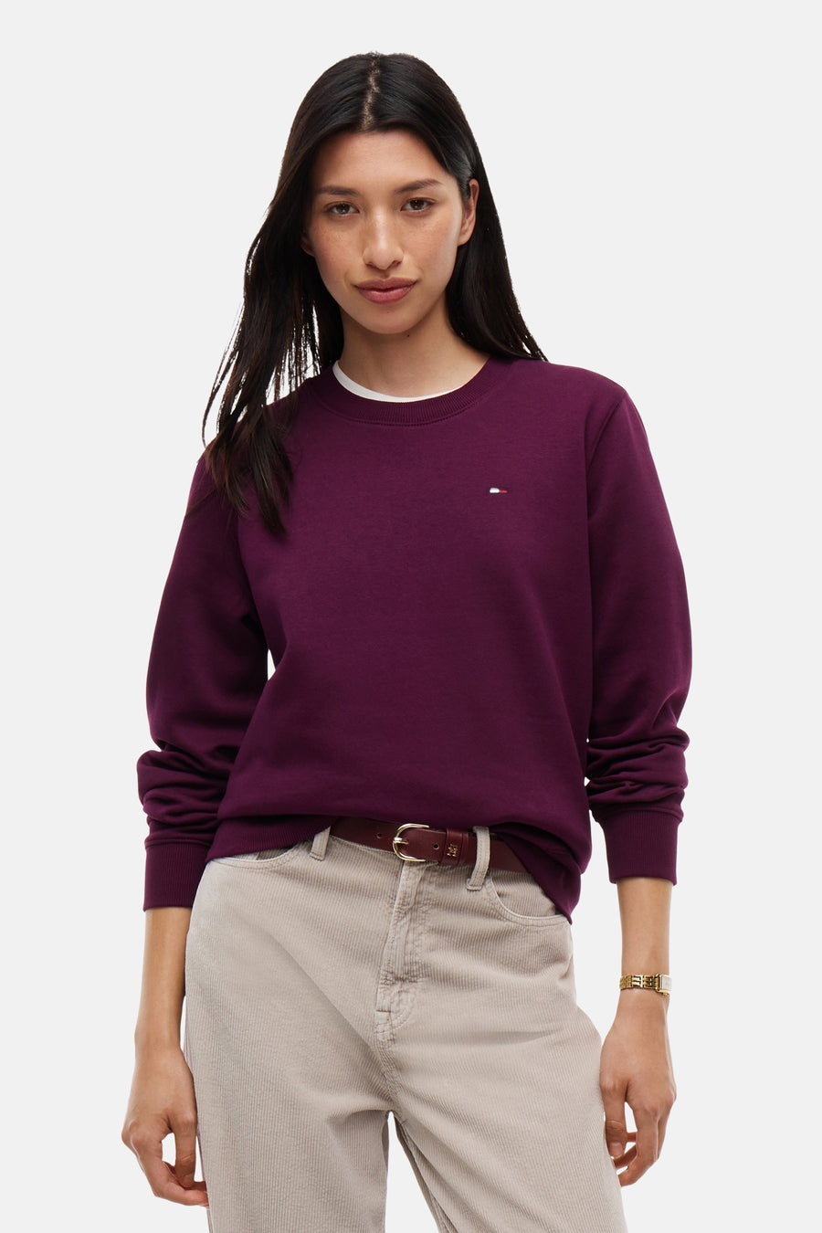 Sweat col rond rouge - TOMMY JEANS