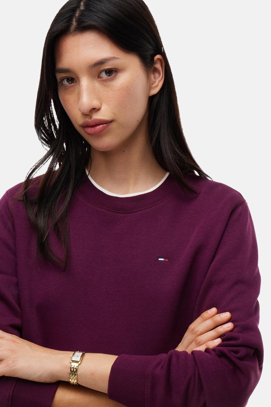 Sweat col rond rouge - TOMMY JEANS