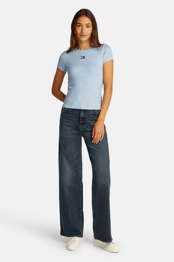 Top uni manches courtes Bleu - Tommy Jeans