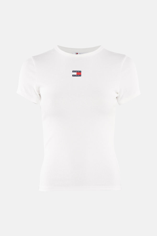 Top uni manches courtes Blanc - Tommy Jeans