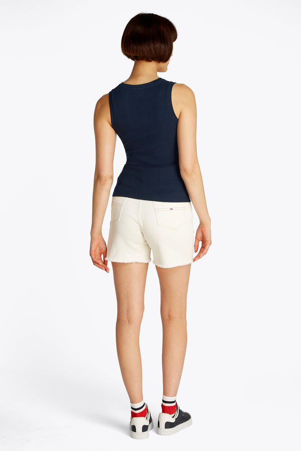 Top uni manches courtes Bleu - Tommy Jeans