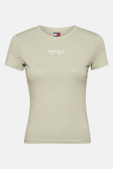 Groen T-shirt met korte mouwen van Tommy Jeans, met opdruk "Tommy Jeans New York".