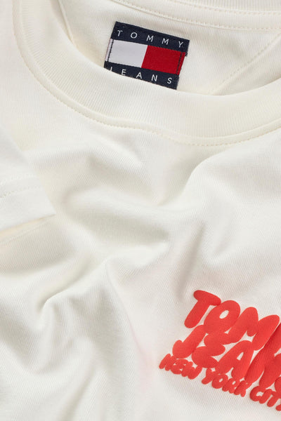 Top uni manches courtes Blanc - Tommy Jeans