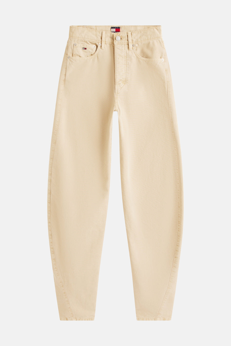 Beige broek van TOMMY JEANS met een ballonmodel en klassieke zakken.