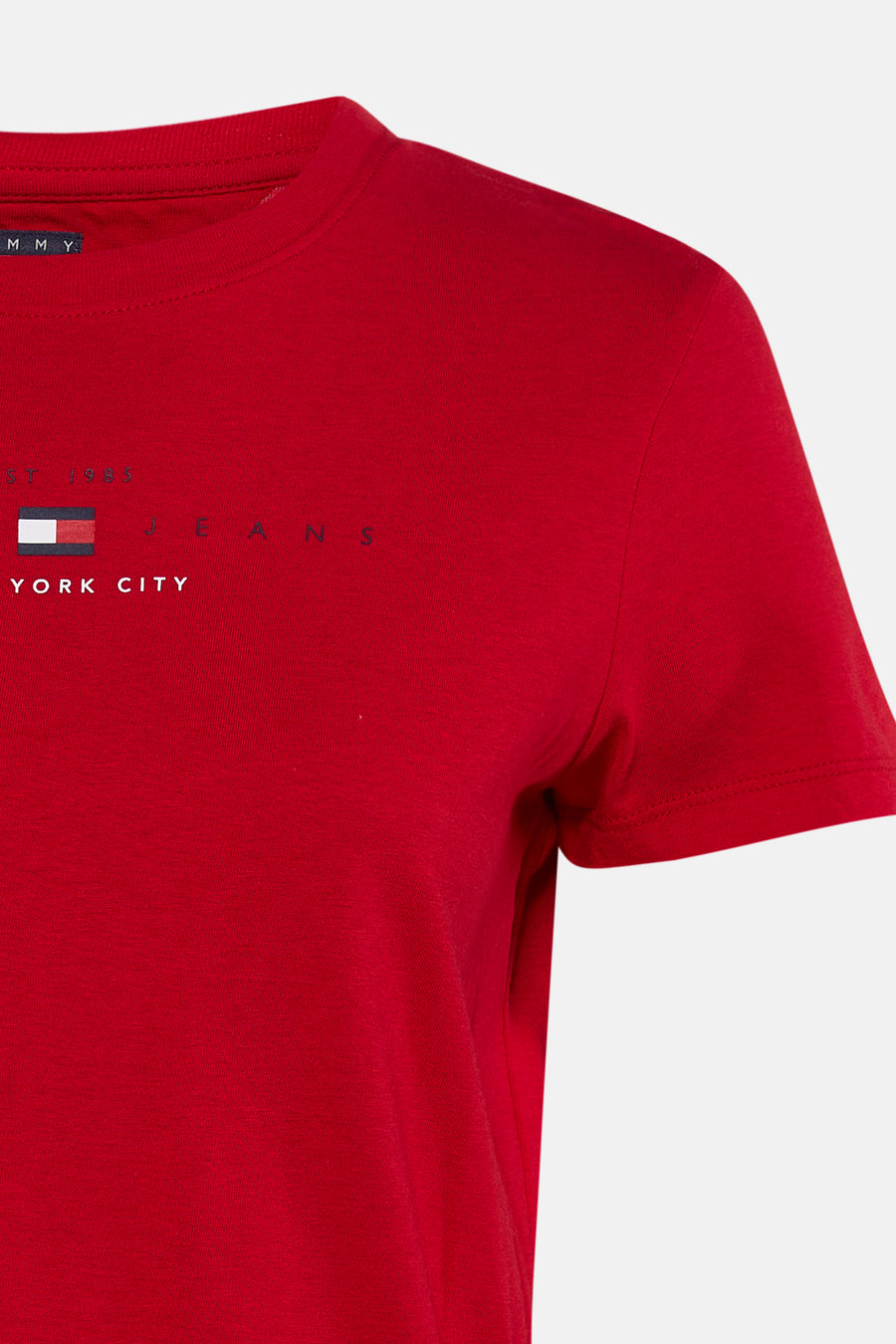 Top uni manches courtes rouge - TOMMY JEANS