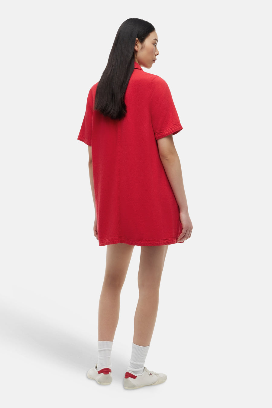 Kleedje met korte mouwen - rood