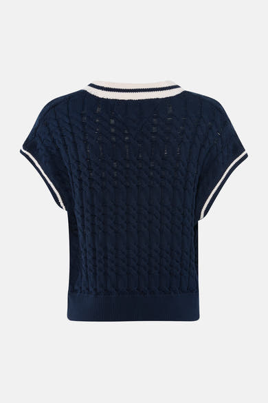 Giletkorte zonder mouw - blauw