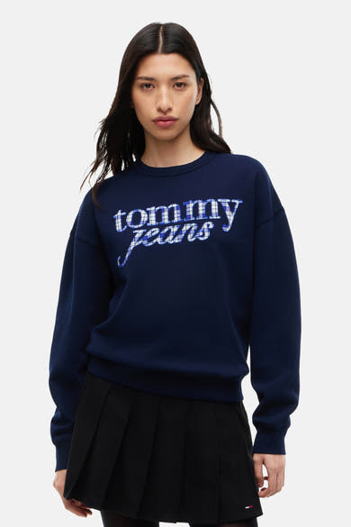 Sweat col rond bleu - TOMMY JEANS