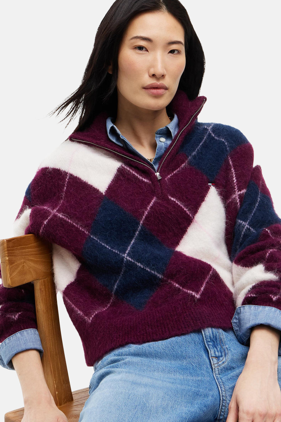 Trui met rolkraag multicolor - TOMMY JEANS