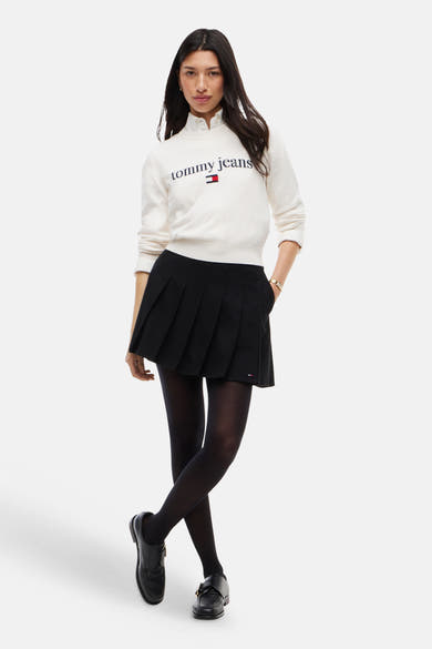 Pull col O - blanc