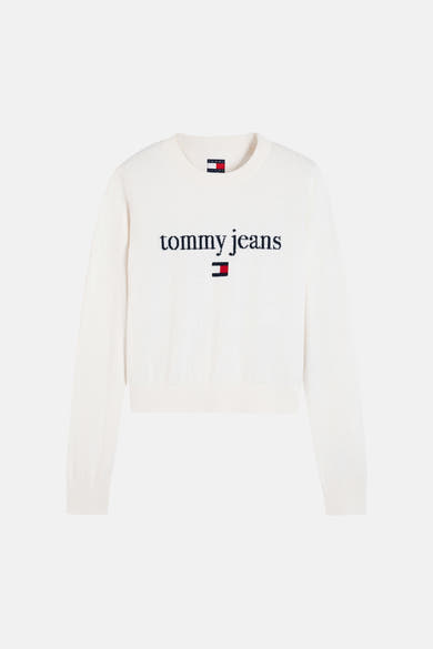 Pull col O - blanc